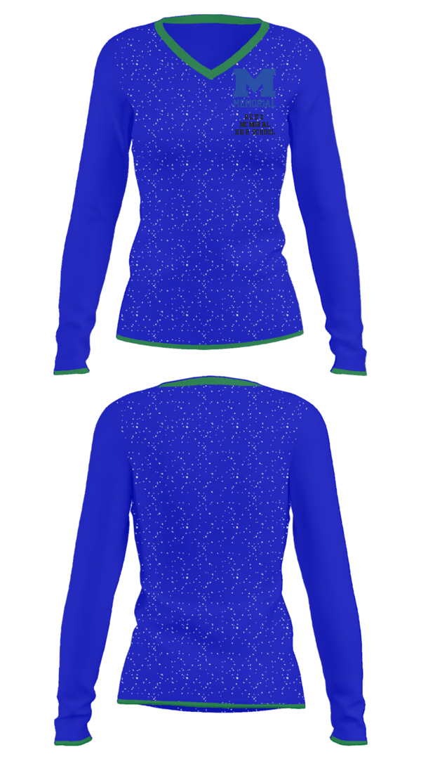 Women's Long Sleeve Vneck Shirt, Reitz Memorial High School, Spirit Store, Teamtime, Team time, sublimation, custom sports apparel, team uniforms, spirit wear, spiritwear, sports uniforms, custom shirts, team store, custom team store, fundraiser sports, apparel fundraiser
