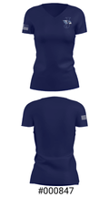 Jefferson Senior High School Bowling 7186554 Women's Short Sleeve V-neck Shirt - 21