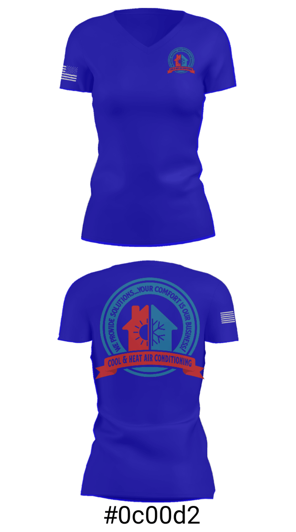 Women's Short Sleeve Vneck Shirt, Cool & Heat Air Conditioning, , Teamtime, Team time, sublimation, custom sports apparel, team uniforms, spirit wear, spiritwear, sports uniforms, custom shirts, team store, custom team store, fundraiser sports, apparel fundraiser