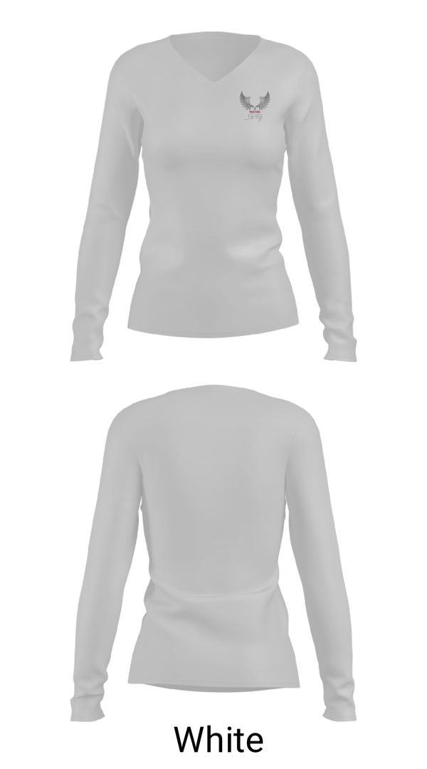 Women's Long Sleeve Vneck Shirt, DK Fitness Consulting, , Teamtime, Team time, sublimation, custom sports apparel, team uniforms, spirit wear, spiritwear, sports uniforms, custom shirts, team store, custom team store, fundraiser sports, apparel fundraiser
