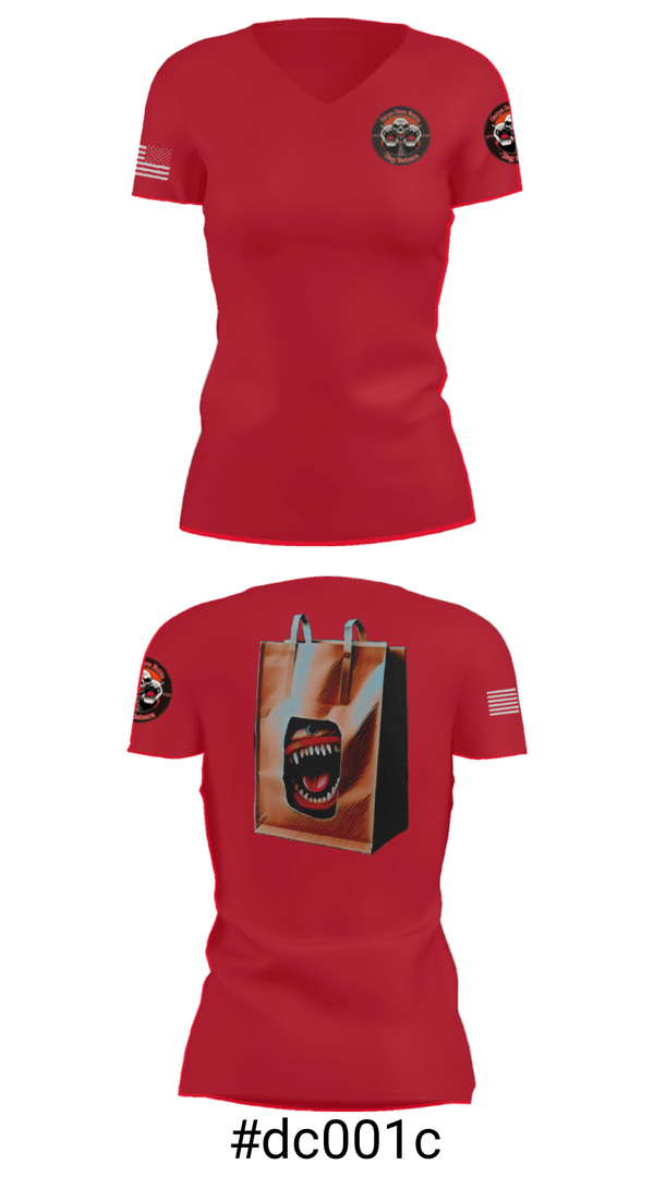 Women's Short Sleeve Vneck Shirt, The A.Z. Bag Eaters, Football, Teamtime, Team time, sublimation, custom sports apparel, team uniforms, spirit wear, spiritwear, sports uniforms, custom shirts, team store, custom team store, fundraiser sports, apparel fundraiser