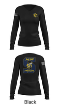 Saline Middle School Wrestling 11317795 Women's Long Sleeve V-neck Shirt - 13