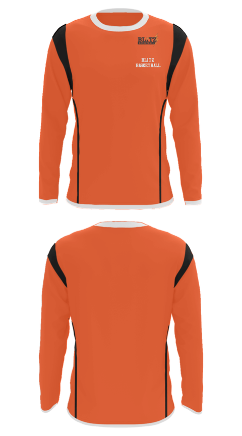 Long Sleeve Performance Shirt, Blitz Basketball, Men's Basketball, Teamtime, Team time, sublimation, custom sports apparel, team uniforms, spirit wear, spiritwear, sports uniforms, custom shirts, team store, custom team store, fundraiser sports, apparel fundraiser