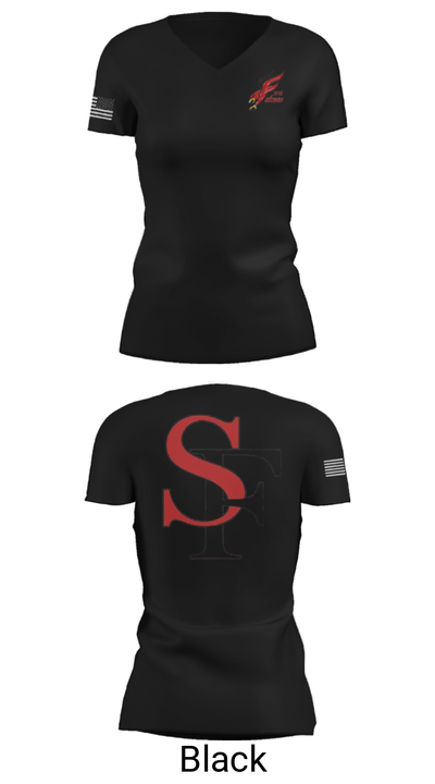 Seventy-First Senior High School Basketball 16394129 Women's Short Sleeve V-neck Shirt - 14