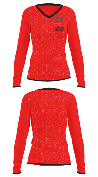Women's Long Sleeve Vneck Shirt, Dover Area High School Wrestling, Wrestling, Teamtime, Team time, sublimation, custom sports apparel, team uniforms, spirit wear, spiritwear, sports uniforms, custom shirts, team store, custom team store, fundraiser sports, apparel fundraiser