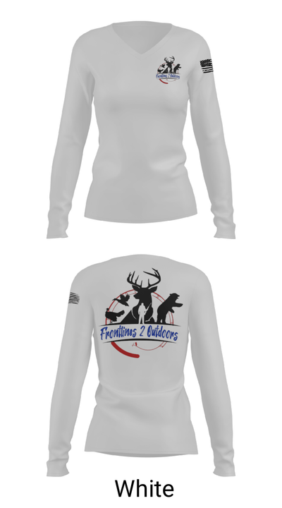 Frontlines 2 Outdoors (F2O) 57346887 Women's Long Sleeve V-neck Shirt - 6