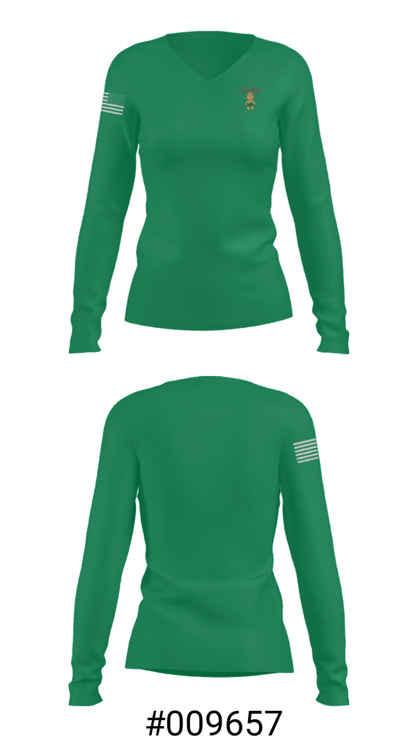 Women's Long Sleeve Vneck Shirt, College Lakes Elementary School, Spirit Store, Teamtime, Team time, sublimation, custom sports apparel, team uniforms, spirit wear, spiritwear, sports uniforms, custom shirts, team store, custom team store, fundraiser sports, apparel fundraiser