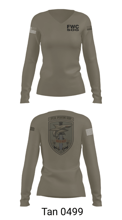 FWC SW SOG 50539560 Women's Long Sleeve V-neck Shirt - 39