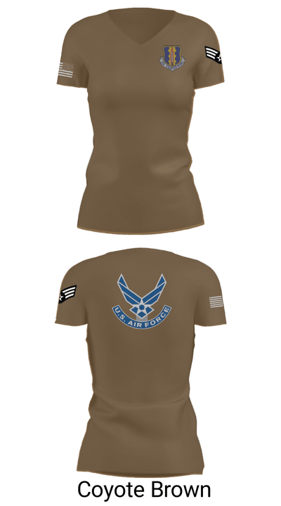 33rd Tactical Fighter Wing 38217245 Women's Short Sleeve V-neck Shirt - 12