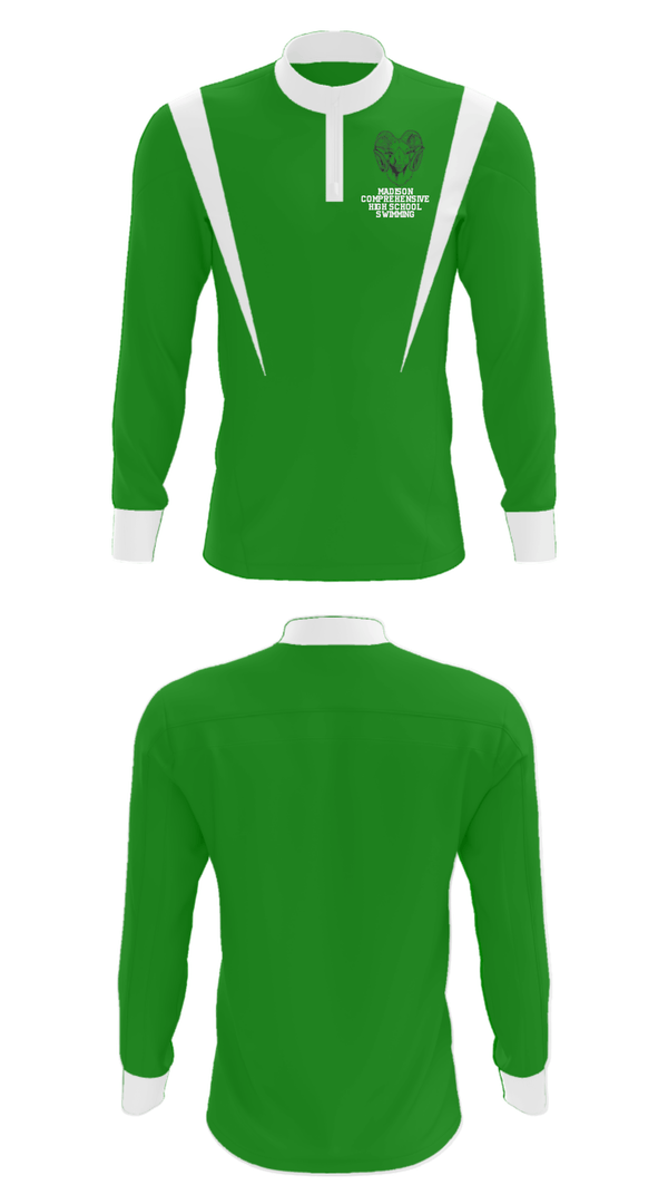 Quarter Zip Jacket, Madison Comprehensive High School Swimming, Swimming, Teamtime, Team time, sublimation, custom sports apparel, team uniforms, spirit wear, spiritwear, sports uniforms, custom shirts, team store, custom team store, fundraiser sports, apparel fundraiser
