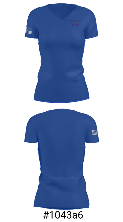 Woodstock High School Swimming 84848036 Women's Short Sleeve V-neck Shirt - 21