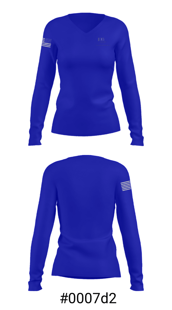 Women's Long Sleeve Vneck Shirt, JDouglas Barker - MEDIA, , Teamtime, Team time, sublimation, custom sports apparel, team uniforms, spirit wear, spiritwear, sports uniforms, custom shirts, team store, custom team store, fundraiser sports, apparel fundraiser