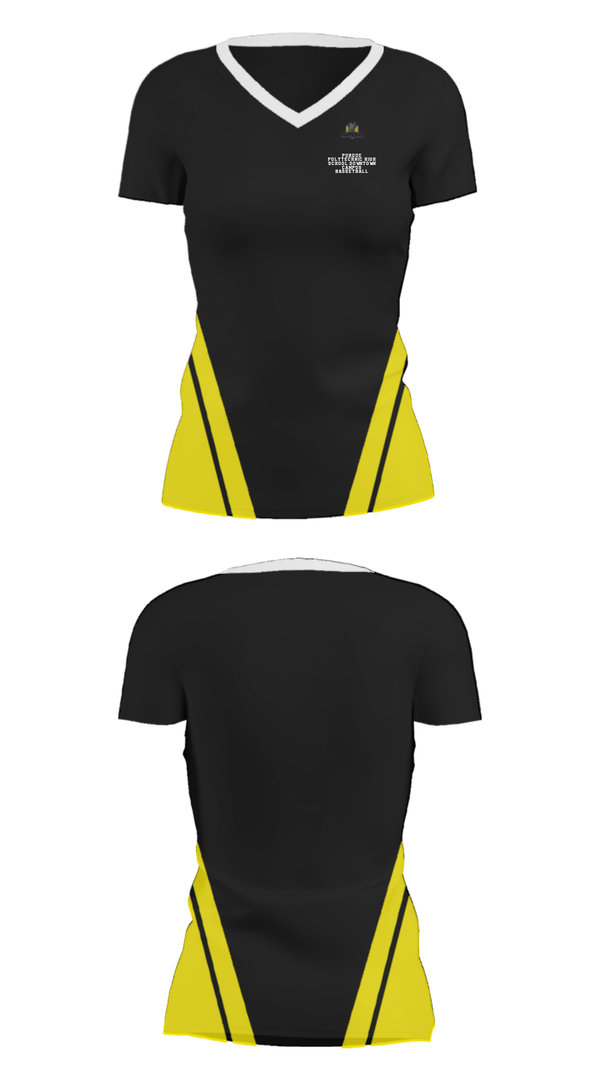 Women's Short Sleeve Vneck Shirt, Purdue Polytechnic High School-Downtown Campus Basketball, Women's Basketball, Teamtime, Team time, sublimation, custom sports apparel, team uniforms, spirit wear, spiritwear, sports uniforms, custom shirts, team store, custom team store, fundraiser sports, apparel fundraiser