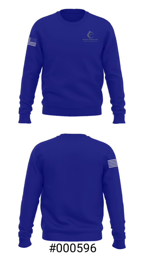 Crew Neck Sweatshirt, Grove Elementary School, Spirit Store, Teamtime, Team time, sublimation, custom sports apparel, team uniforms, spirit wear, spiritwear, sports uniforms, custom shirts, team store, custom team store, fundraiser sports, apparel fundraiser