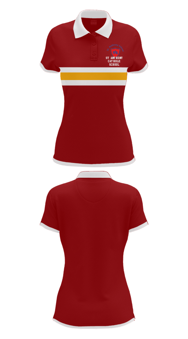 Short Sleeve Performance Polo, St Anthony Catholic School, Spirit Store, Teamtime, Team time, sublimation, custom sports apparel, team uniforms, spirit wear, spiritwear, sports uniforms, custom shirts, team store, custom team store, fundraiser sports, apparel fundraiser