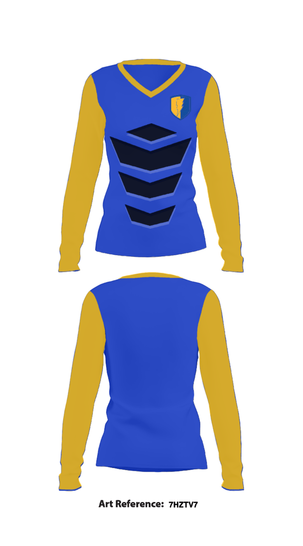 Women's Long Sleeve Vneck Shirt, MIO Ausable schools, Spirit Store, Teamtime, Team time, sublimation, custom sports apparel, team uniforms, spirit wear, spiritwear, sports uniforms, custom shirts, team store, custom team store, fundraiser sports, apparel fundraiser