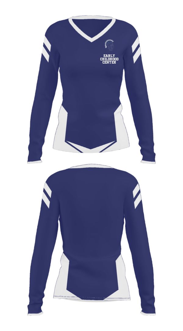Women's Long Sleeve Vneck Shirt, Early Childhood Center, Spirit Store, Teamtime, Team time, sublimation, custom sports apparel, team uniforms, spirit wear, spiritwear, sports uniforms, custom shirts, team store, custom team store, fundraiser sports, apparel fundraiser