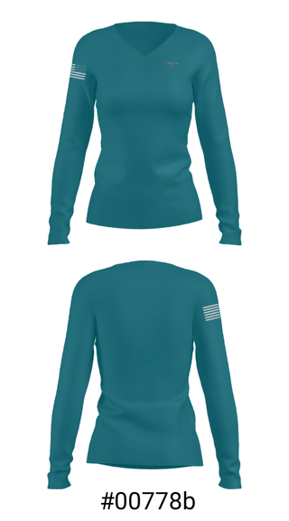 Women's Long Sleeve Vneck Shirt, Muchin College Prep Basketball, Men's Basketball, Teamtime, Team time, sublimation, custom sports apparel, team uniforms, spirit wear, spiritwear, sports uniforms, custom shirts, team store, custom team store, fundraiser sports, apparel fundraiser