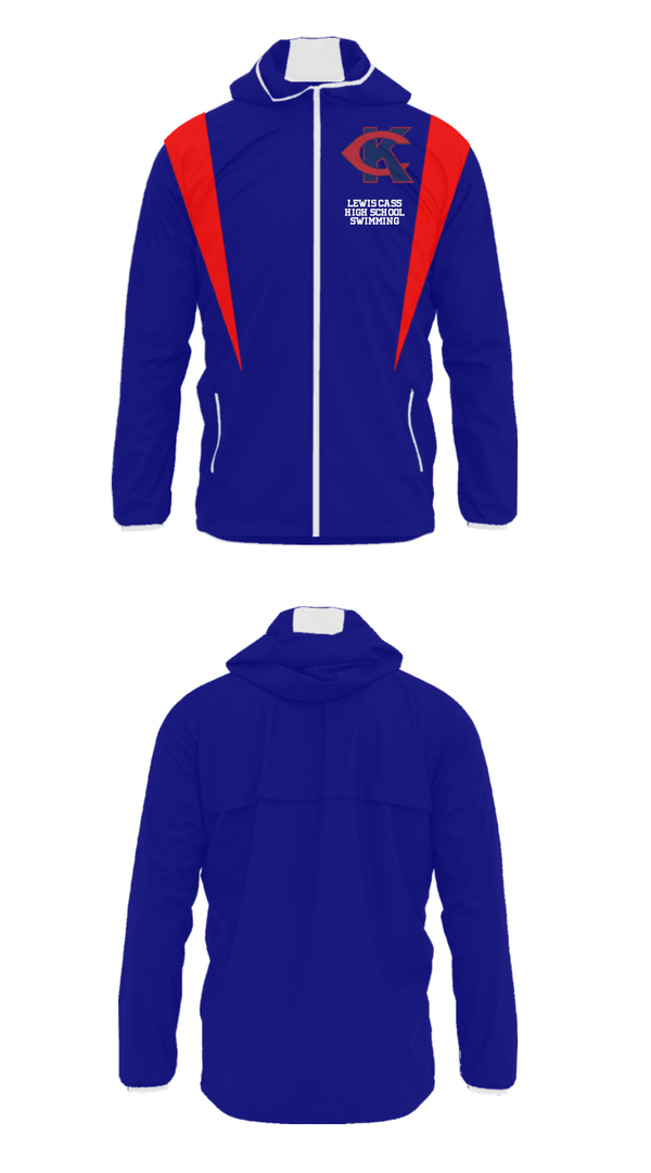 Windbreaker, Lewis Cass High School Swimming, Swimming, Teamtime, Team time, sublimation, custom sports apparel, team uniforms, spirit wear, spiritwear, sports uniforms, custom shirts, team store, custom team store, fundraiser sports, apparel fundraiser