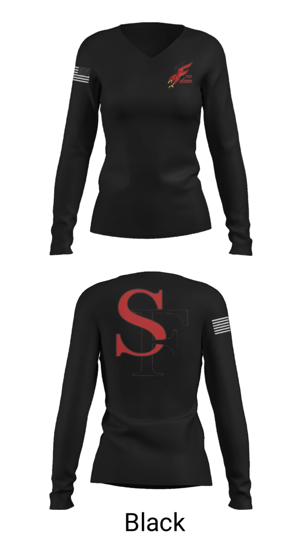 Women's Long Sleeve Vneck Shirt, Seventy-First Senior High School Basketball, Women's Basketball, Teamtime, Team time, sublimation, custom sports apparel, team uniforms, spirit wear, spiritwear, sports uniforms, custom shirts, team store, custom team store, fundraiser sports, apparel fundraiser