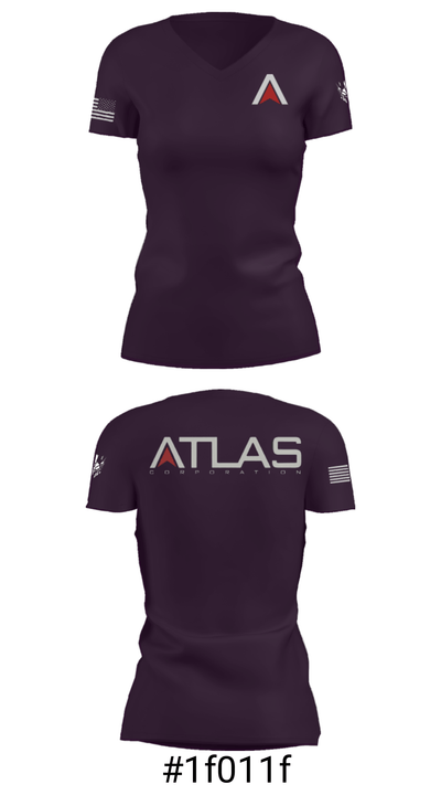 ATLAS 52779746 Women's Short Sleeve V-neck Shirt - 4