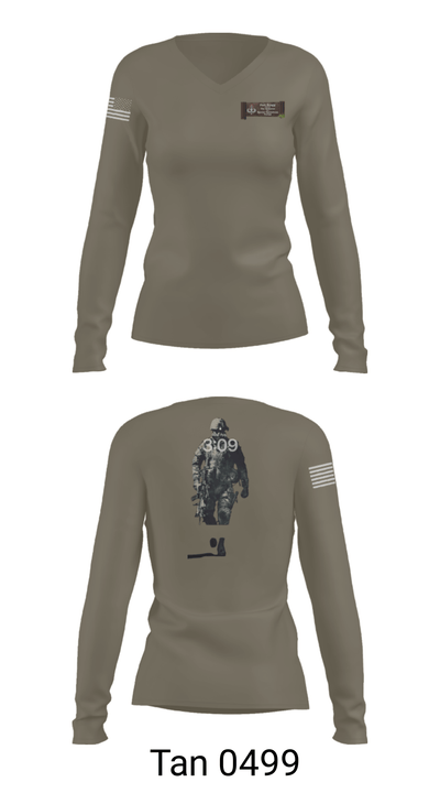 3rd SF Group 78049709 Women's Long Sleeve V-neck Shirt - 39