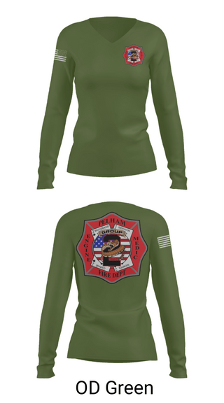 Women's Long Sleeve Vneck Shirt, Group 2, Fire Department, Teamtime, Team time, sublimation, custom sports apparel, team uniforms, spirit wear, spiritwear, sports uniforms, custom shirts, team store, custom team store, fundraiser sports, apparel fundraiser