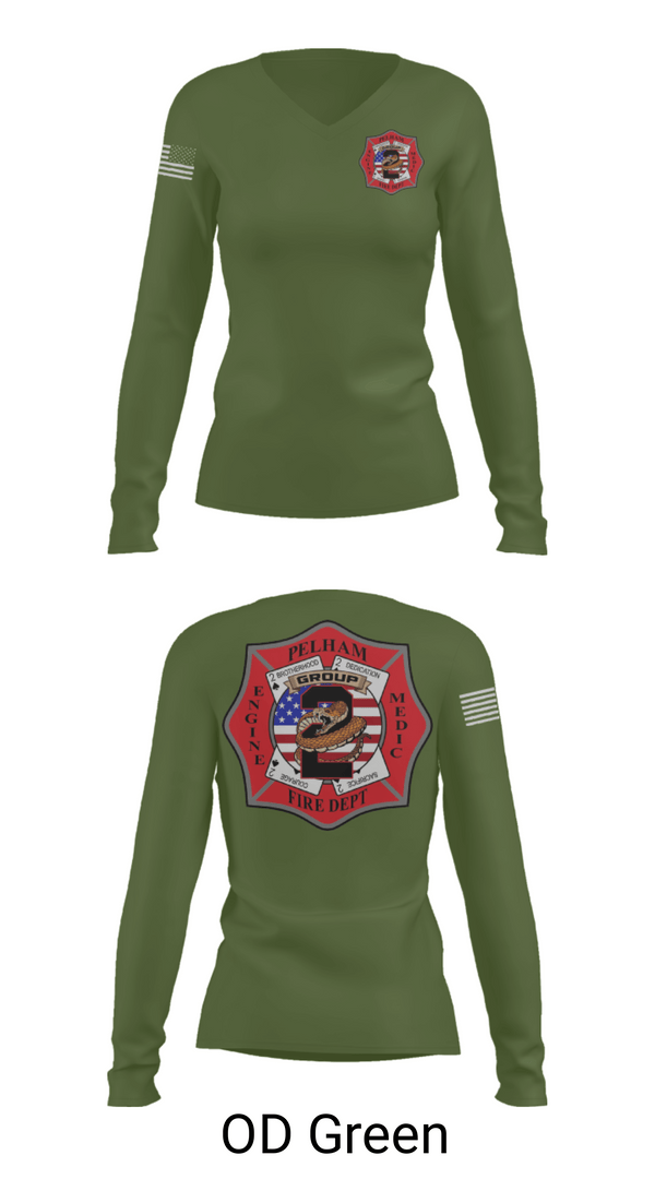 Women's Long Sleeve Vneck Shirt, Group 2, Fire Department, Teamtime, Team time, sublimation, custom sports apparel, team uniforms, spirit wear, spiritwear, sports uniforms, custom shirts, team store, custom team store, fundraiser sports, apparel fundraiser