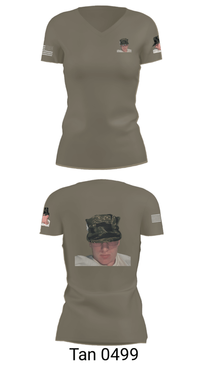 Airborne division 64639973 Women's Short Sleeve V-neck Shirt - 36
