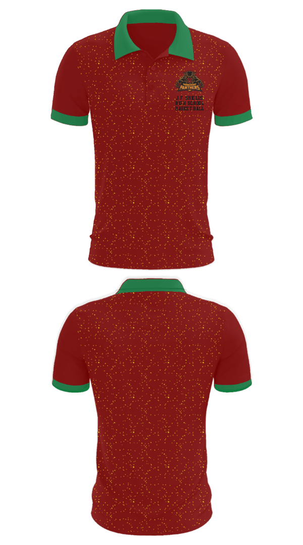Short Sleeve Performance Polo, J F Shields High School Basketball, Men's Basketball, Teamtime, Team time, sublimation, custom sports apparel, team uniforms, spirit wear, spiritwear, sports uniforms, custom shirts, team store, custom team store, fundraiser sports, apparel fundraiser