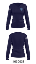 Union Pines High School Swimming 75924085 Women's Long Sleeve V-neck Shirt - 20