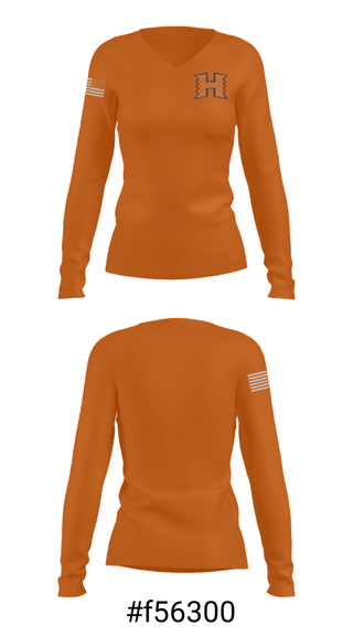Women's Long Sleeve Vneck Shirt, Hardin Middle School Wrestling, Wrestling, Teamtime, Team time, sublimation, custom sports apparel, team uniforms, spirit wear, spiritwear, sports uniforms, custom shirts, team store, custom team store, fundraiser sports, apparel fundraiser