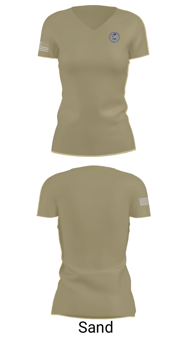 Women's Short Sleeve Vneck Shirt, , Army, Teamtime, Team time, sublimation, custom sports apparel, team uniforms, spirit wear, spiritwear, sports uniforms, custom shirts, team store, custom team store, fundraiser sports, apparel fundraiser