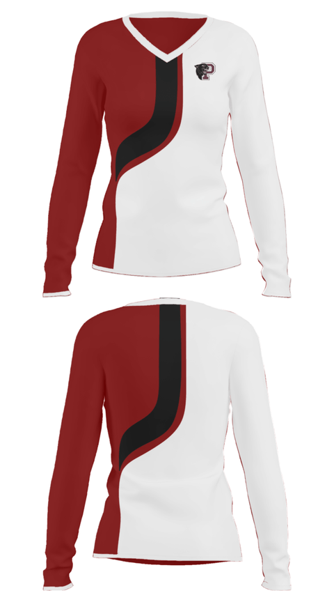Women's Long Sleeve Vneck Shirt, Princeton High School Baketball, Men's Basketball, Teamtime, Team time, sublimation, custom sports apparel, team uniforms, spirit wear, spiritwear, sports uniforms, custom shirts, team store, custom team store, fundraiser sports, apparel fundraiser