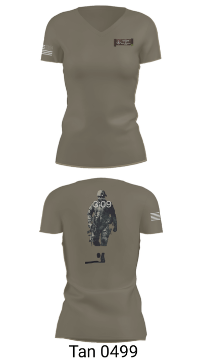 3rd SF Group 78049709 Women's Short Sleeve V-neck Shirt - 36