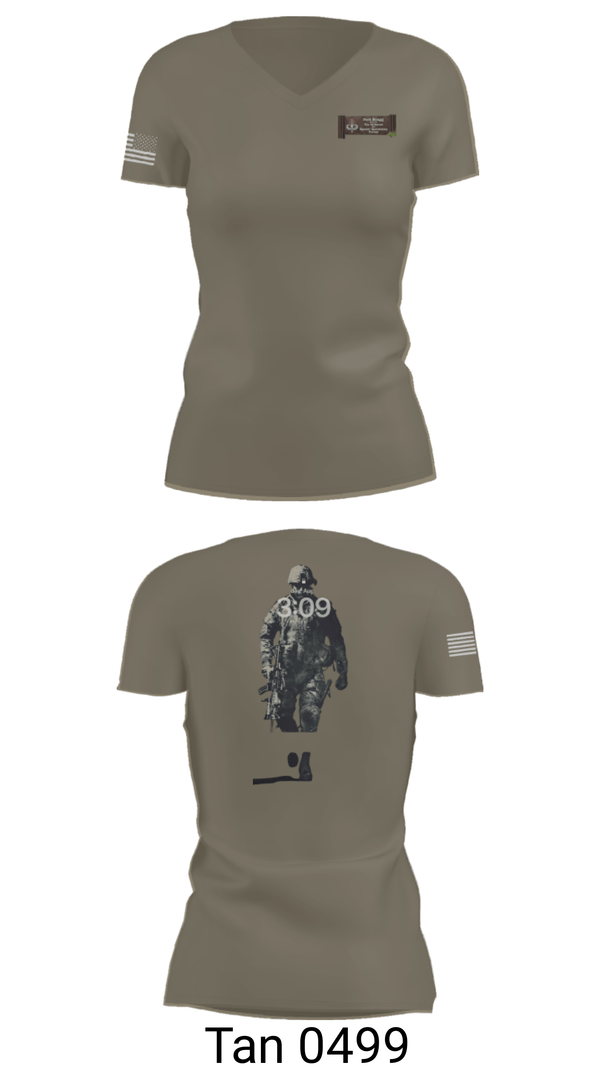Women's Short Sleeve Vneck Shirt, , Army, Teamtime, Team time, sublimation, custom sports apparel, team uniforms, spirit wear, spiritwear, sports uniforms, custom shirts, team store, custom team store, fundraiser sports, apparel fundraiser