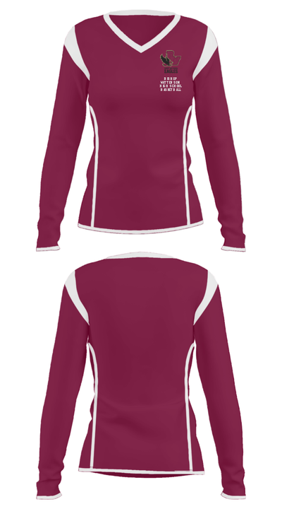 Bishop Watterson High School Basketball 37779574 Women's Long Sleeve V-neck Shirt - 36