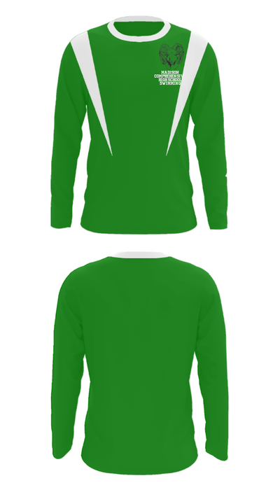 Madison Comprehensive High School Swimming 67358118 Long Sleeve Performance Shirt - 29