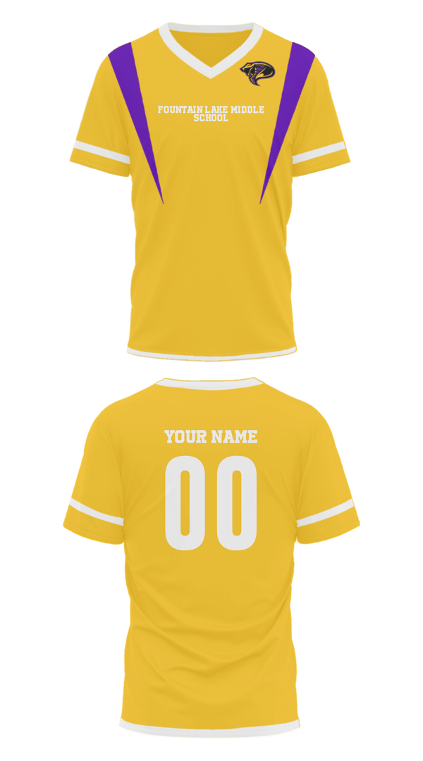 Mens Soccer Jersey, Fountain Lake Middle School, Spirit Store, Teamtime, Team time, sublimation, custom sports apparel, team uniforms, spirit wear, spiritwear, sports uniforms, custom shirts, team store, custom team store, fundraiser sports, apparel fundraiser