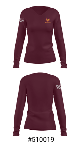 Women's Long Sleeve Vneck Shirt, Ohio Elite Athletics, Spirit Store, Teamtime, Team time, sublimation, custom sports apparel, team uniforms, spirit wear, spiritwear, sports uniforms, custom shirts, team store, custom team store, fundraiser sports, apparel fundraiser