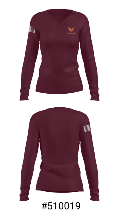 Ohio Elite Athletics 38239017 Women's Long Sleeve V-neck Shirt - 20