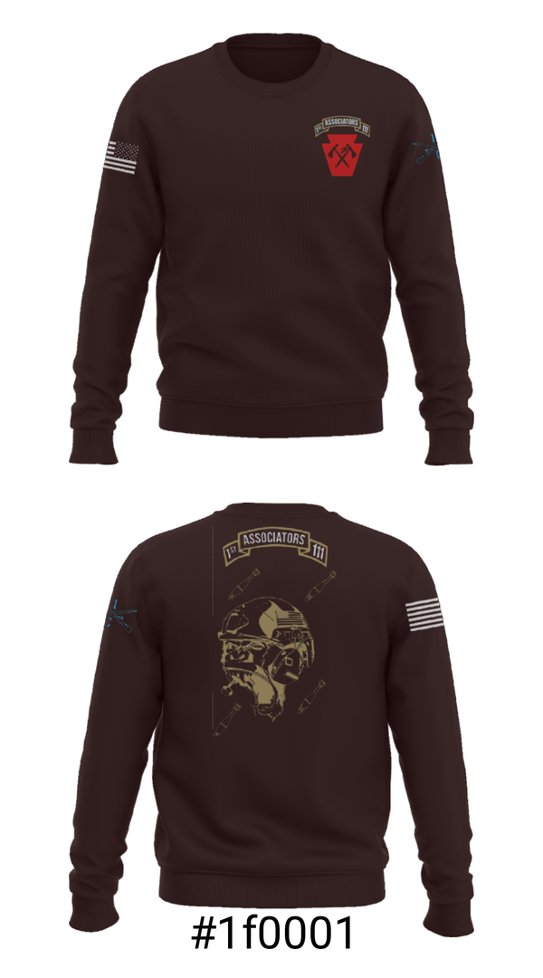 Crew Neck Sweatshirt, 1-111th IN BN 38506759, Army, Teamtime, Team time, sublimation, custom sports apparel, team uniforms, spirit wear, spiritwear, sports uniforms, custom shirts, team store, custom team store, fundraiser sports, apparel fundraiser