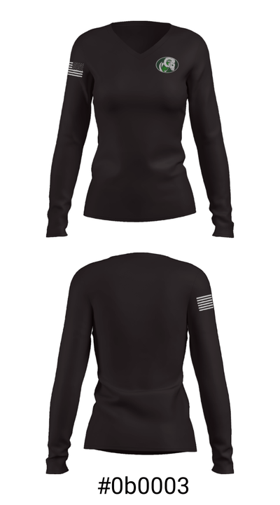 Parkside High School Bands 66765284 Women's Long Sleeve V-neck Shirt - 20