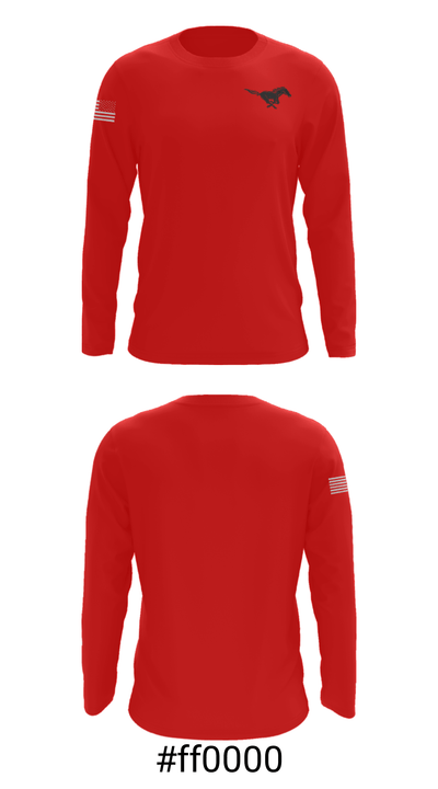 Edgewood High School Swimming 89925372 Long Sleeve Performance Shirt - 18
