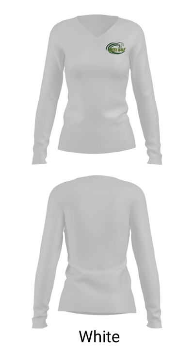 Dover High School Gymnastics 3343662 Women's Long Sleeve V-neck Shirt - 6