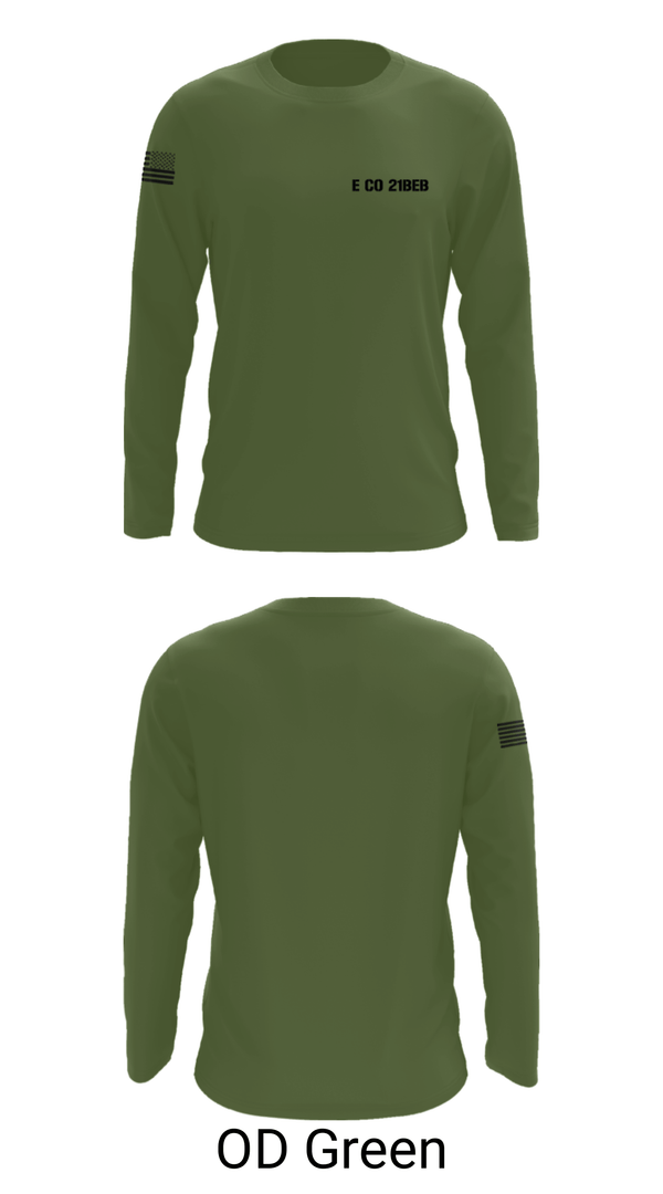 Long Sleeve Performance Shirt, E CO 21BEB, Army, Teamtime, Team time, sublimation, custom sports apparel, team uniforms, spirit wear, spiritwear, sports uniforms, custom shirts, team store, custom team store, fundraiser sports, apparel fundraiser