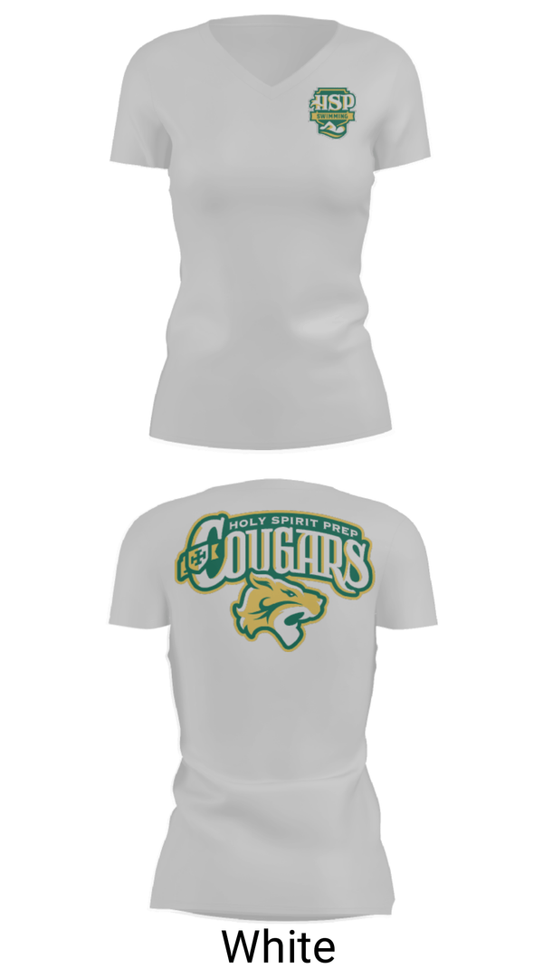 Women's Short Sleeve Vneck Shirt, Holy Spirit Preparatory Upper School Swimming, Swimming, Teamtime, Team time, sublimation, custom sports apparel, team uniforms, spirit wear, spiritwear, sports uniforms, custom shirts, team store, custom team store, fundraiser sports, apparel fundraiser