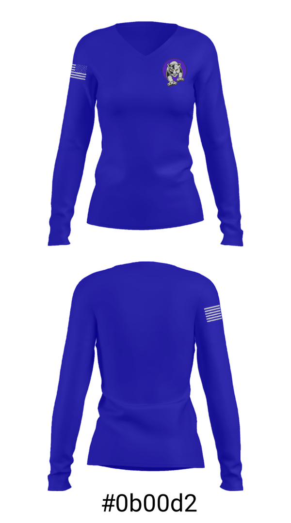Women's Long Sleeve Vneck Shirt, Mayfield Central School, Spirit Store, Teamtime, Team time, sublimation, custom sports apparel, team uniforms, spirit wear, spiritwear, sports uniforms, custom shirts, team store, custom team store, fundraiser sports, apparel fundraiser
