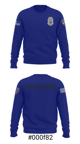 Crew Neck Sweatshirt, , Police, Teamtime, Team time, sublimation, custom sports apparel, team uniforms, spirit wear, spiritwear, sports uniforms, custom shirts, team store, custom team store, fundraiser sports, apparel fundraiser