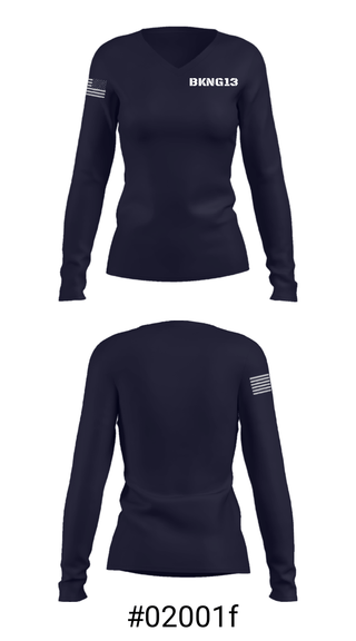 Women's Long Sleeve Vneck Shirt, BKNG13, Army, Teamtime, Team time, sublimation, custom sports apparel, team uniforms, spirit wear, spiritwear, sports uniforms, custom shirts, team store, custom team store, fundraiser sports, apparel fundraiser